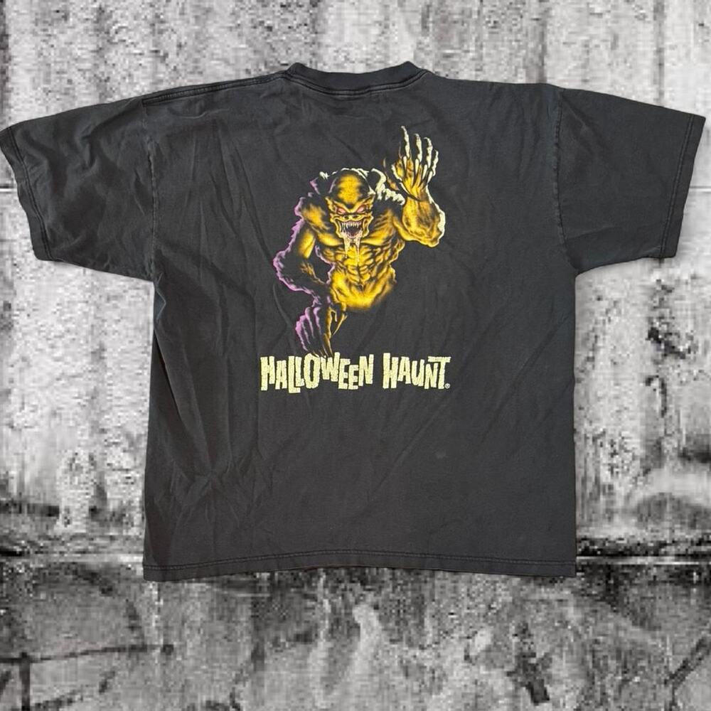 Vintage Knott’s Scary Farm Halloween Haunt Glow in the Dark Tee Black XXL